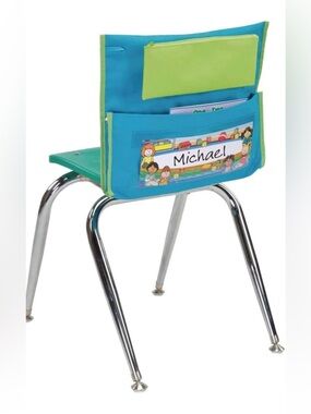 Really Good Stuff Early Childhood Deluxe Chair Pockets W/ Pencil Case, 6 Pack
